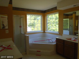 roofing bowie roof | bathroom before